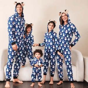 Reindeer Hooded Onesie Family Pajamas - Image 3