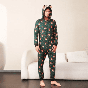 Reindeer Hooded Onesie Family Pajamas - Image 18
