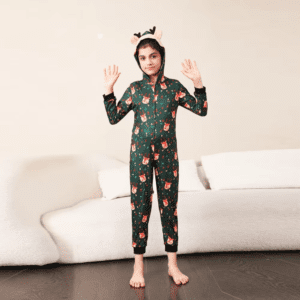 Reindeer Hooded Onesie Family Pajamas - Image 17