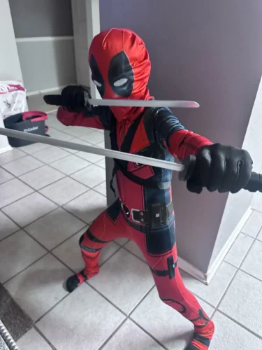 Kids Deadpool Cosplay Costume Set photo review