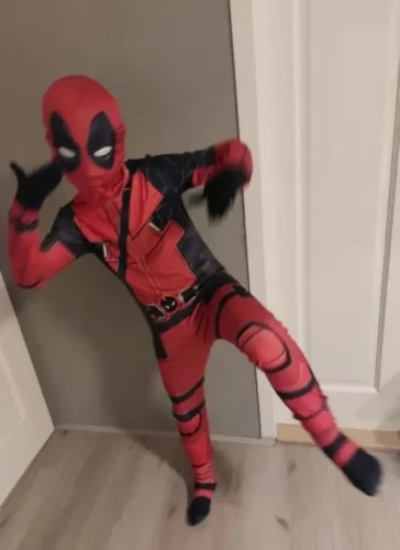 Kids Deadpool Cosplay Costume Set photo review