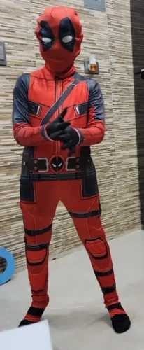 Kids Deadpool Cosplay Costume Set photo review