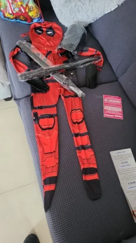 Kids Deadpool Cosplay Costume Set photo review