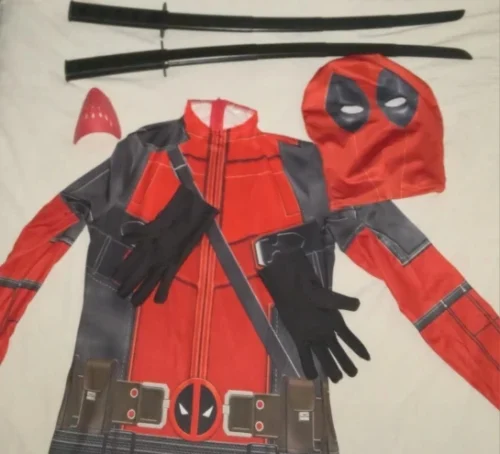 Kids Deadpool Cosplay Costume Set photo review