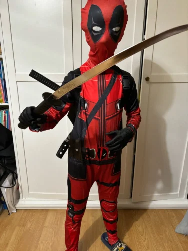 Kids Deadpool Cosplay Costume Set photo review