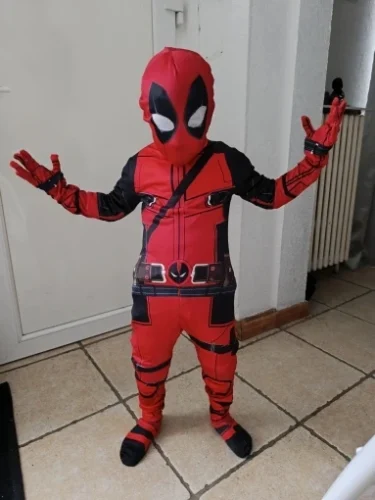 Kids Deadpool Cosplay Costume Set photo review