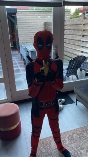 Kids Deadpool Cosplay Costume Set photo review