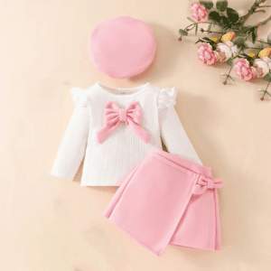 Baby Girl Stylish Outfit Set - Image 10