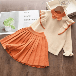 Girls Knitted Two-Piece Set - Image 3