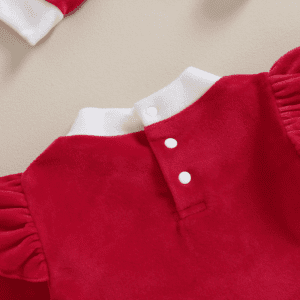 Christmas Velvet Romper & Hat - Image 11