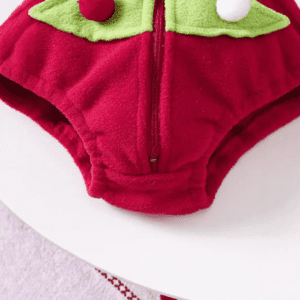 Christmas Hooded Bodysuit & Striped Socks - Image 6