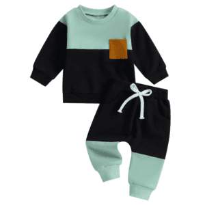 Boys Contrast Color Sweatshirt & Pants Set - Image 14