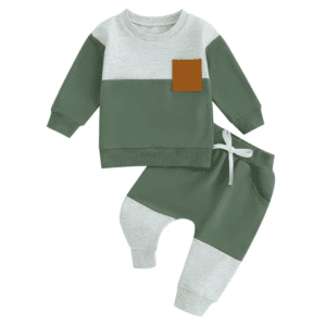 Boys Contrast Color Sweatshirt & Pants Set - Image 13