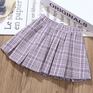 Girls Bear Hoodie & Plaid Skirt Set - Image 6