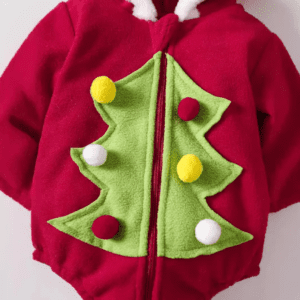 Christmas Hooded Bodysuit & Striped Socks - Image 5