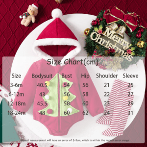Christmas Hooded Bodysuit & Striped Socks - Image 14