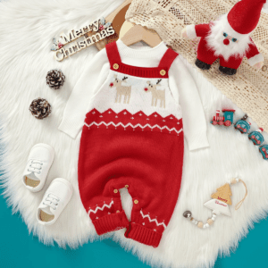Christmas Reindeer Baby Romper - Image 3