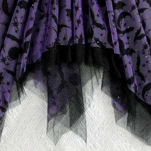 Girls Halloween Bat Dress – Cute Spider Web Tulle Party Outfit - Image 14