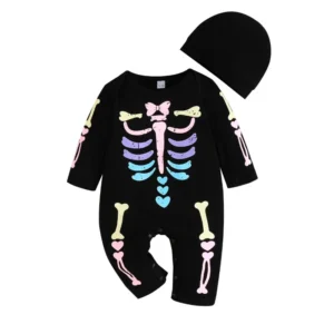 Baby Skeleton Halloween Costume Glow in Dark - Image 5