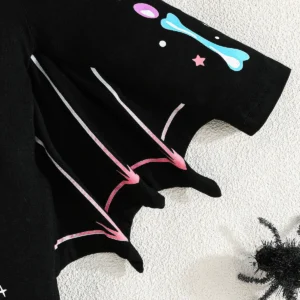 Baby Bat Skeleton Costume Romper with Hat - Image 9