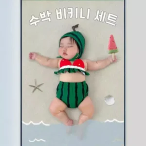 Baby Girl Watermelon Swimsuit – 3PC Summer Bikini Set - Image 6