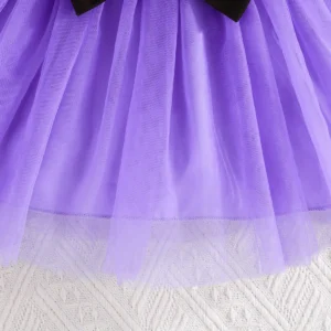 Baby Girl Halloween Skeleton Outfit with Tulle Skirt & Bow Headband - Image 15