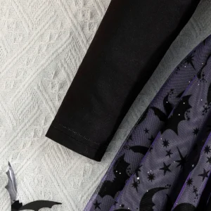 Girls Halloween Bat Dress – Cute Spider Web Tulle Party Outfit - Image 11