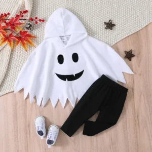 Halloween Baby Ghost Cape Outfit – 2PCS Costume Set - Image 15
