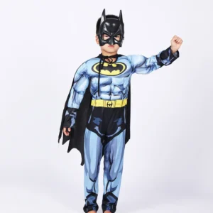 Kids Batman Costume with Mask & Cape - Image 5