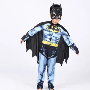 Kids Batman Costume with Mask & Cape - Image 9