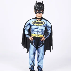 Kids Batman Costume with Mask & Cape - Image 6